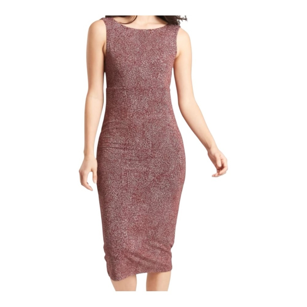 ATHLETA Santorini Thera Burgundy Printed Midi Dress SIZE SM​​